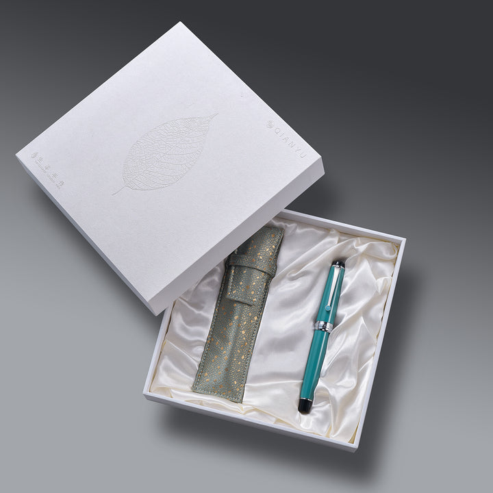 Qianyu The West Lake Blue Ingenuity Penna Stilografica Ebanite-Urushi
