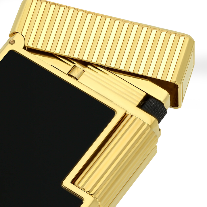 S.T. Dupont Accendino Ligne1 Nero - Oro lavorazione diamante C14120