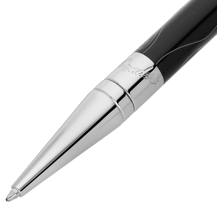 S T Dupont penna a sfera Fender Initial nero cromo  