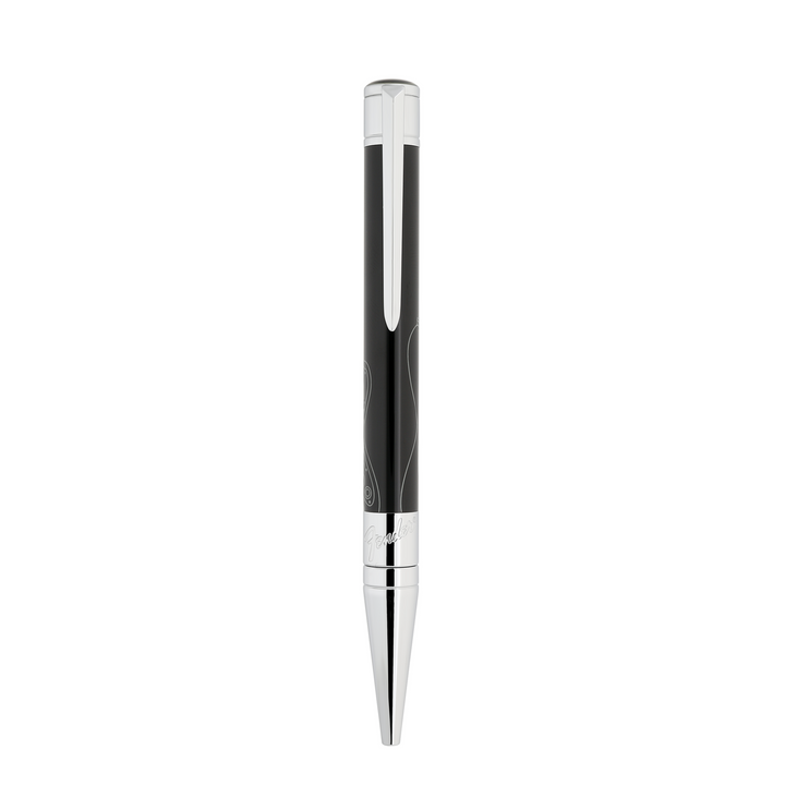S T Dupont penna a sfera Fender Initial nero cromo  