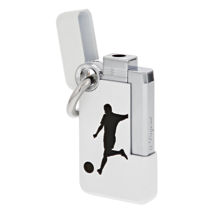 S.T. Dupont Hooked Ronald-o Accendino Jet Flame Cromo/Bianco