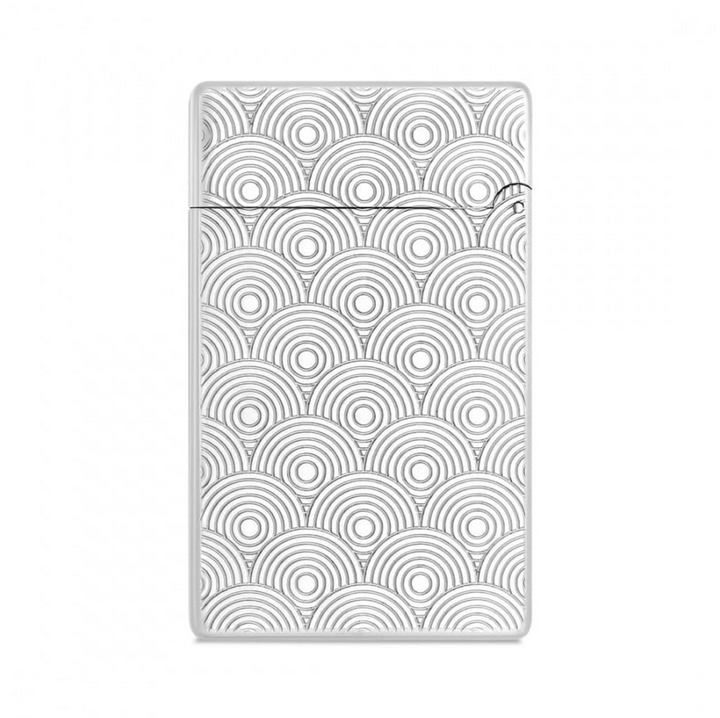 S.T. Dupont Initial Guilloche Silver Double Flame accendino 020844