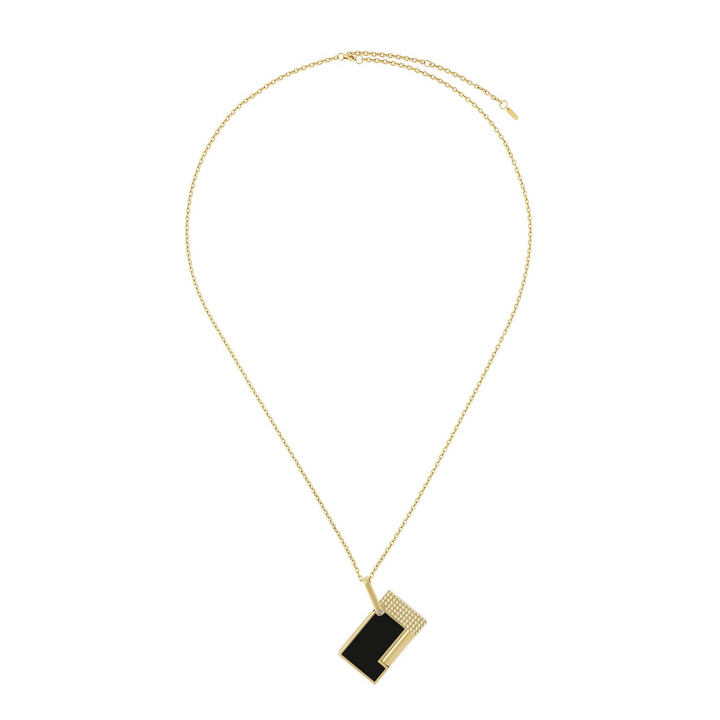 S.T. Dupont Accendino Collana Argentato Nero Laccato - K27076CH