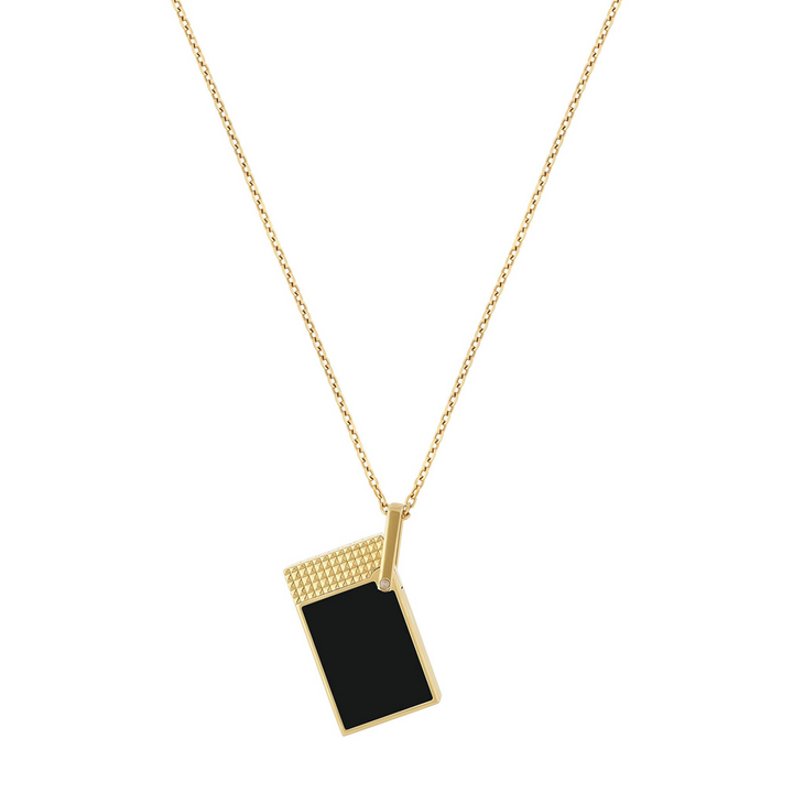 S.T. Dupont Accendino Collana Argentato Nero Laccato - K27076CH