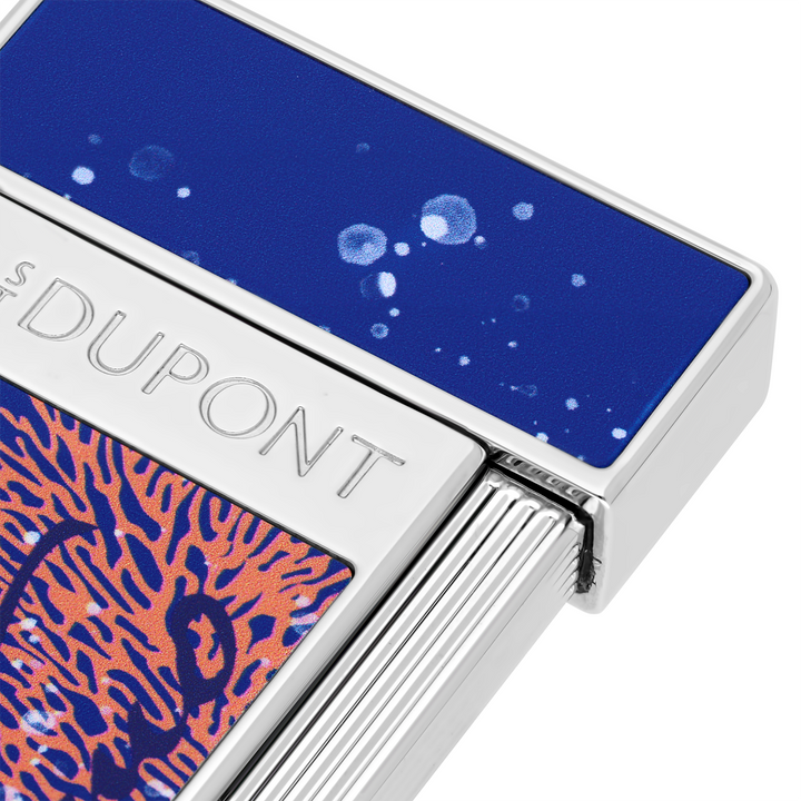 S.T.Dupont Accendino Maxijet Partagas Blu Finitura oro 020095