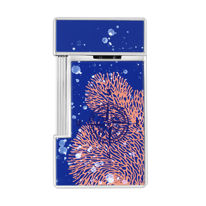 S.T.Dupont Accendino Maxijet Partagas Blu Finitura oro 020095