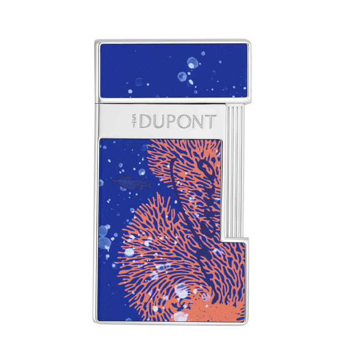 S.T.Dupont Accendino Maxijet Partagas Blu Finitura oro 020095