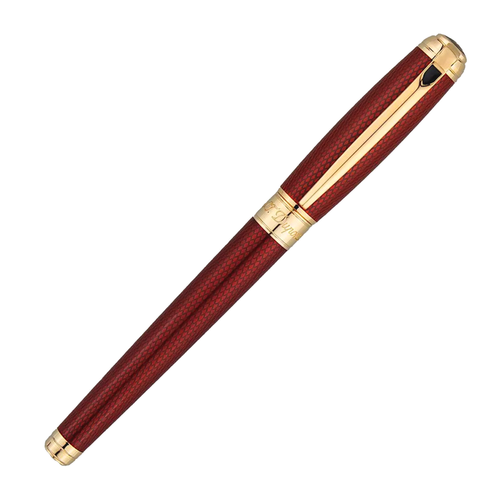 S.T. Dupont Penna stilografica Line D Guilloché Underlacquer Ruby Red