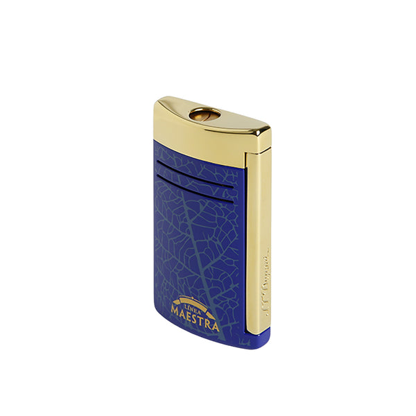 S.T.Dupont Accendino Maxijet Partagas Blu Finitura oro 020095