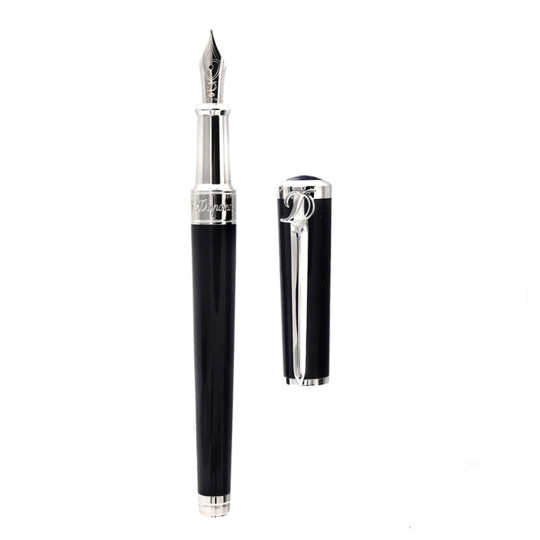 S.T. Dupont Sword Penna Stilografica Lacca Nera Finitura Palladio 