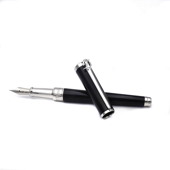 S.T. Dupont Sword Penna Stilografica Lacca Nera Finitura Palladio 