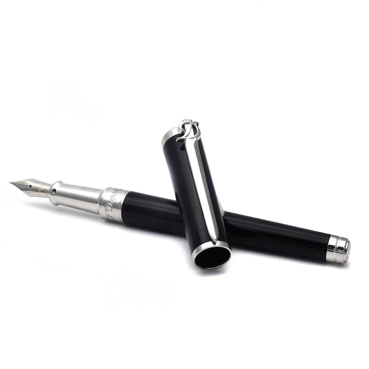 S.T. Dupont Sword Penna Stilografica Lacca Nera Finitura Palladio 