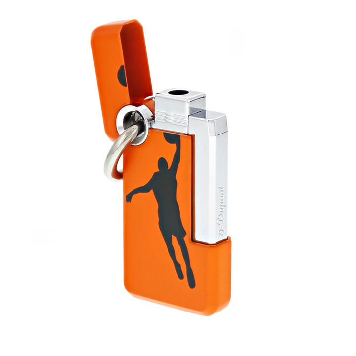 S.T. Dupont Hooked Dunk-O Accendino Jet Flame Cromo/Arancione