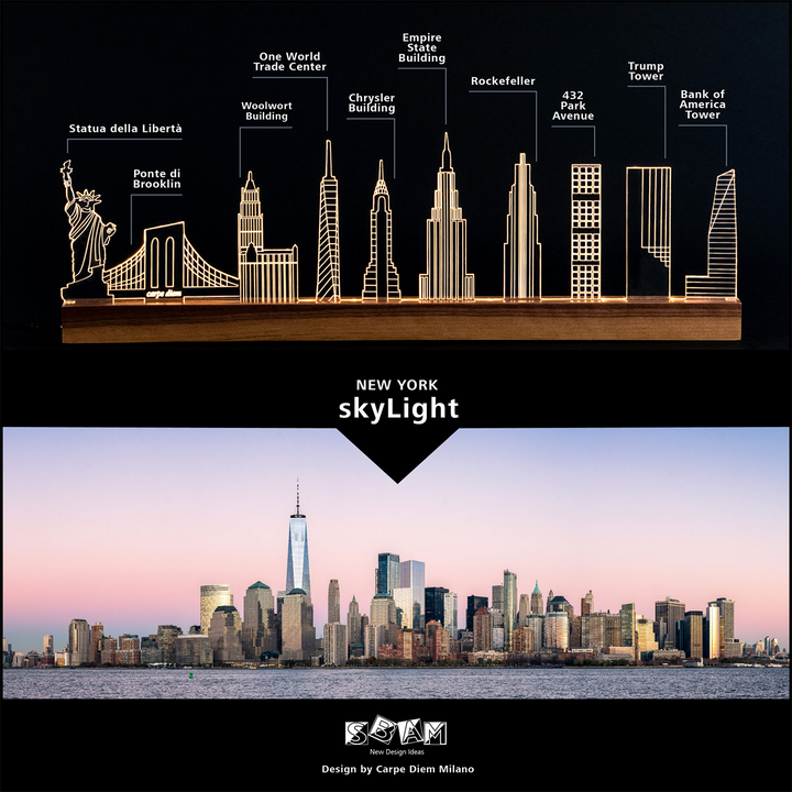 Sbam Design Lampada Skylight skyline New York