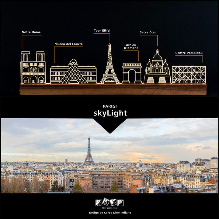 Sbam Design Lampada Skylight skyline Parigi