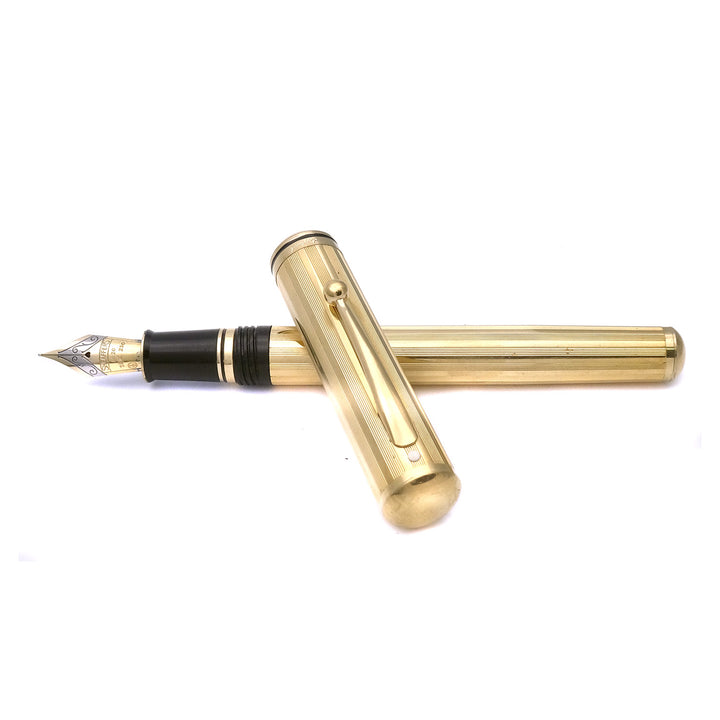 Penna stilografica Sheaffer Grand Connaisseur modello 822 placcata oro usata