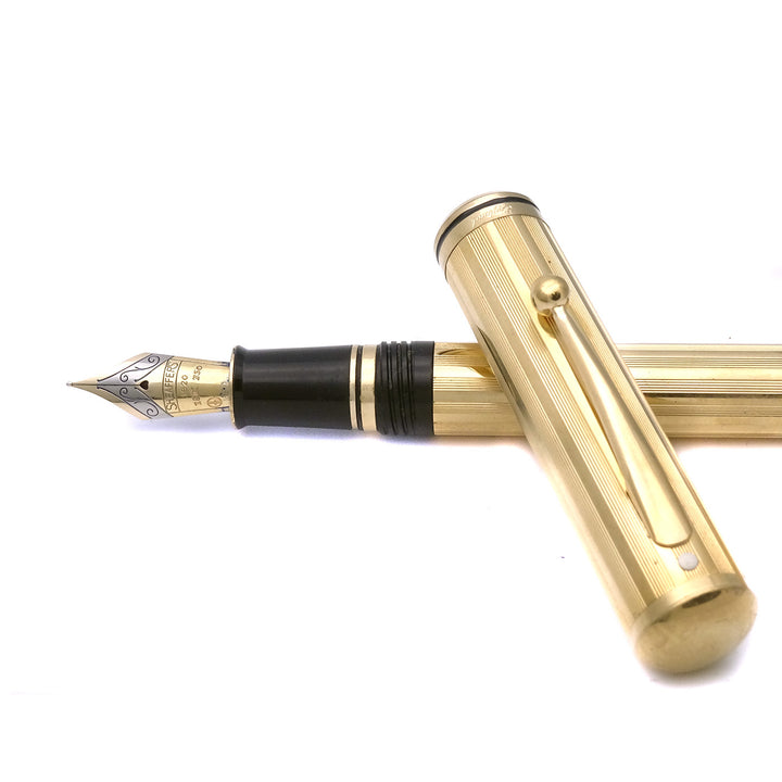 Penna stilografica Sheaffer Grand Connaisseur modello 822 placcata oro usata