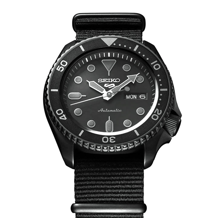 Orologio Seiko 5 Sport Nato Automatico Quadrante Nero SRPD79K1 Uomo Donna 42.5mm Nuovo