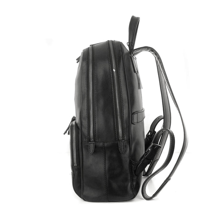 The Bridge Zaino Linea Vespucci Pelle Nera con Tasca frontale