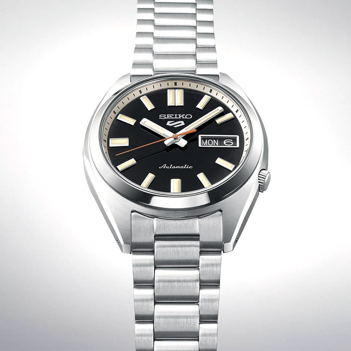 Orologio Seiko 5 New Automatico Cassa 37.5mm Quadrante Nero