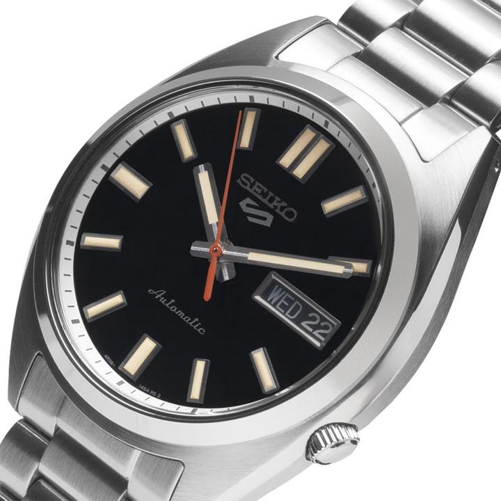 Orologio Seiko 5 New Automatico Cassa 37.5mm Quadrante Nero