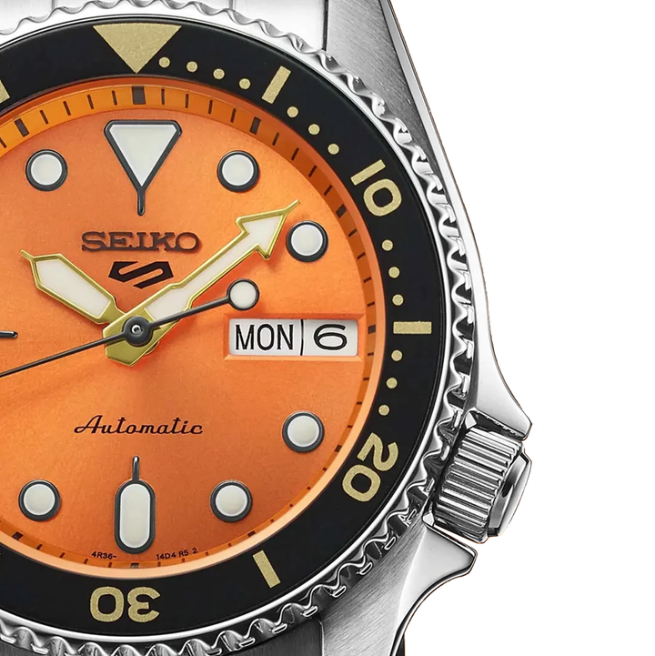 Seiko 5 Sport Orologio re-edition 55 Anniversario Quadrante Arancione Nemo 38mm