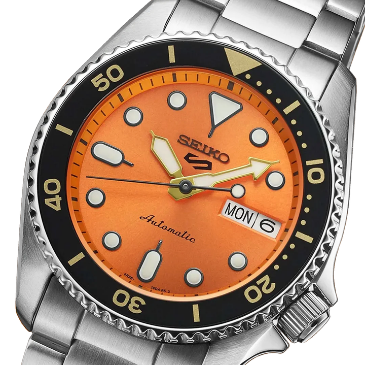 Seiko 5 Sport Orologio re-edition 55 Anniversario Quadrante Arancione Nemo 38mm