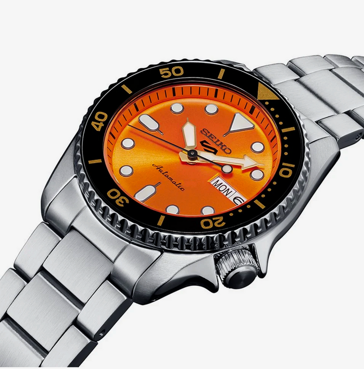 Seiko 5 Sport Orologio re-edition 55 Anniversario Quadrante Arancione Nemo 38mm
