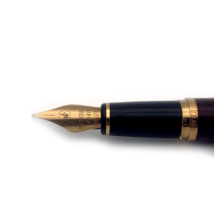 Waterman penna stilografica L Etalon lacca Burgundy 18k Nib