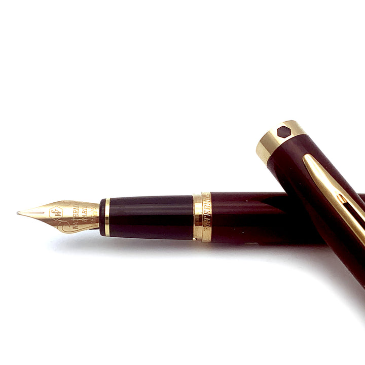 Waterman penna stilografica L Etalon lacca Burgundy 18k Nib