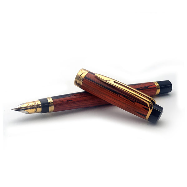 Waterman Liaison Red Woodgrain Ebonite Penna Stilografica 