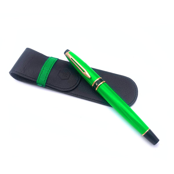 Waterman penna stilografica Man 100 marmorizzata verde oro 