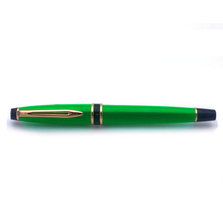Waterman penna stilografica Man 100 marmorizzata verde oro 