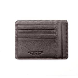 A.G. Spalding NEW YORK Portacarte tascabile Pelle marrone Protezione RFID portafoglio piccolo small