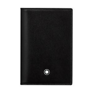 Montblanc Meisterstuck Man Woman Business Card Holder Black Leather front
