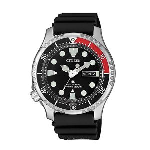 Citizen Watch Promaster Automatic 200mt Red Black Bezel Silicone NY0085-19E man icon diver 