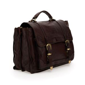 The Bridge Woman Shoulder Bag Satchel Brown Leather 04323901-14 1 handle made Italy Cool Fashion Wild elegant Florentine manufacture