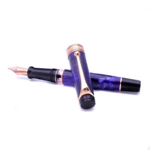 Aurora Optima Penna Stilografica Viola finiture oro rosa 996-PVL