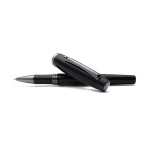 Montegrappa Manager Gun Metal Rollerball pen Black Resin Ruthenium Finish man woman business gift him her made in  Italy