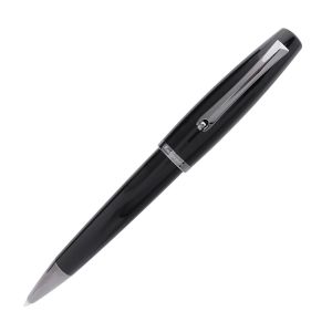 Montegrappa Italy Manager Gun Metal Ballpoint Pen Black Resin Ruthenium Finish man woman business made gift for him her writing instruments 
