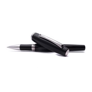 Montegrappa Manager Rollerball Pen Black Resin Steel Finish Man Woman Business made in Italy gift for her him