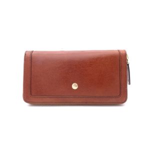 The Bridge Lady Wallet Florentin Leather Brown Cognac Coin Case 8cc 01752701-14 Clutch   Woman  Icon Luxury Pride Wild Made Italy cool zip Around