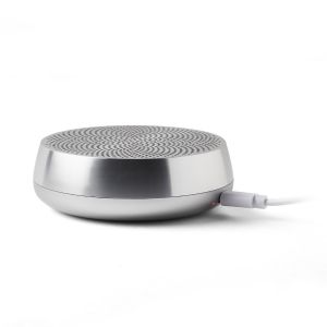 Lexon Design Speaker MINO L Silver Bluetooth with passive bass system