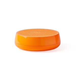 Lexon Design Speaker MINO L orange Bluetooth with passive bass system Portable Travel Swimming-pool sea pic nic home office mountain park