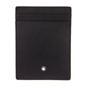 Montblanc Meisterstuck Pocket 4cc with Id Card Holder Black Shine Leather 2665 man woman ico business luxury