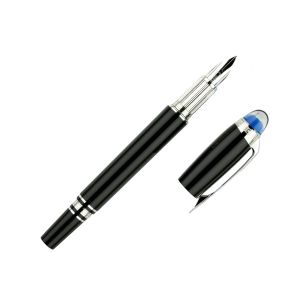 Montblanc StarWalker Fountain Pen Black Resin Blu Dome Nib M 118845 Wondersmall