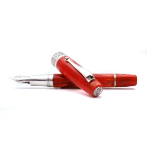 Montegrappa Extra 1930 Red Fountain pen Extra Fine Gold 18 kt Silver ISEXT12R