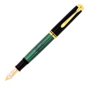 Pelikan Souveràn Penna Stilografica M1000 Nera Verde Pennino Fine strumenti da scrittura lusso uomo donna