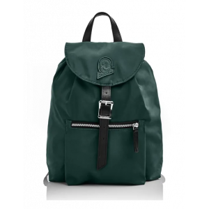 Invicta Backpack Mini Alpine Nylon green Leather Details Icon