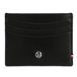 S.T. Dupont Wallet 6 Credit cards Holder Line D Leather Black 180008